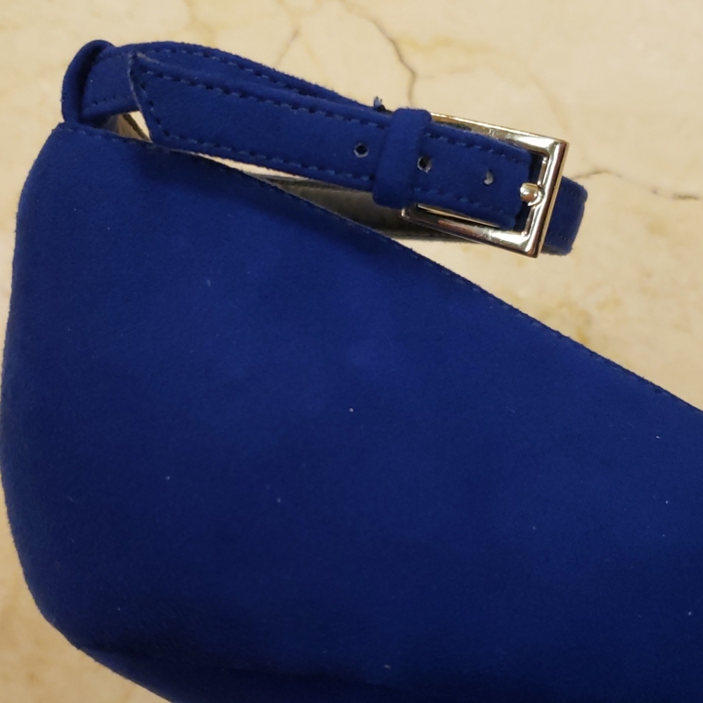 SCENE Kierra Royal Blue suede platform heels, 8.5 - Picture 15 of 16